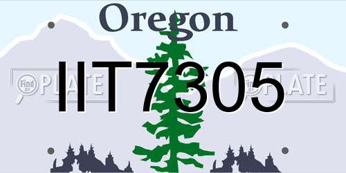 IIT7305 Oregon License Plate