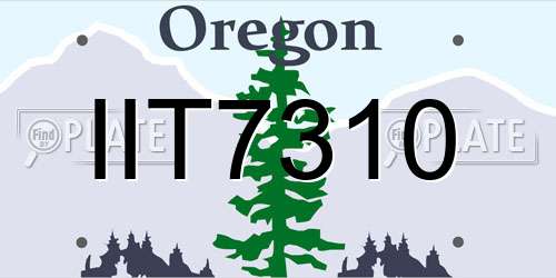 IIT7310 Oregon License Plate