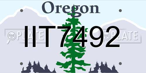IIT7492 Oregon License Plate