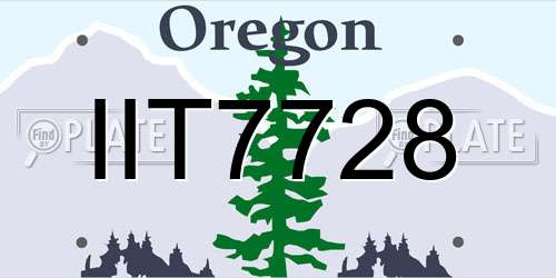 IIT7728 Oregon License Plate