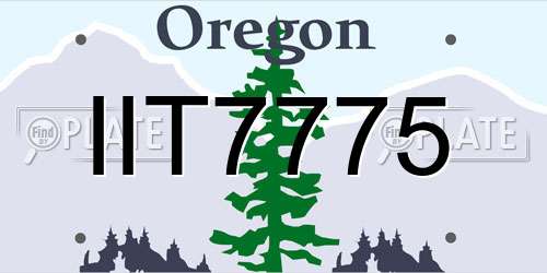 IIT7775 Oregon License Plate