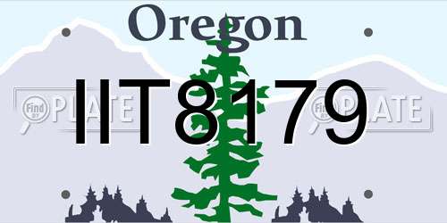IIT8179 Oregon License Plate