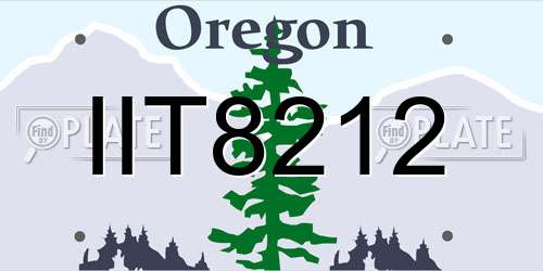 IIT8212 Oregon License Plate