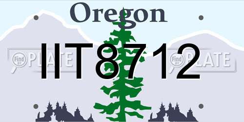 IIT8712 Oregon License Plate
