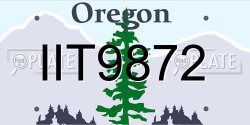 IIT9872 Oregon License Plate