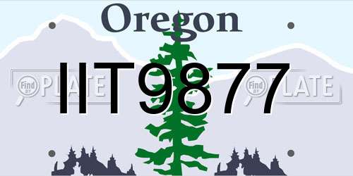 IIT9877 Oregon License Plate