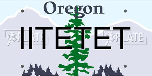 IITETET Oregon License Plate