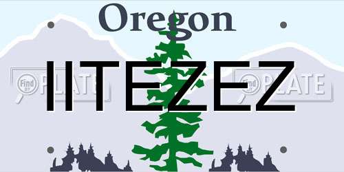 IITEZEZ Oregon License Plate