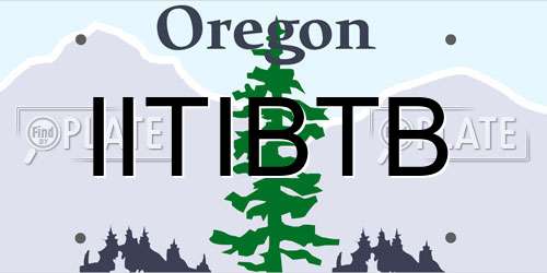 IITIBTB Oregon License Plate