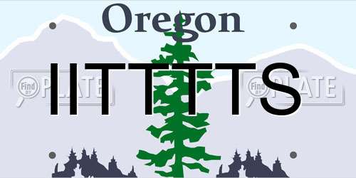 IITTTTS Oregon License Plate