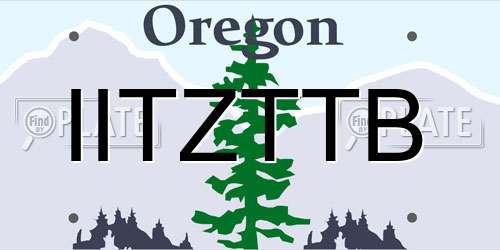 IITZTTB Oregon License Plate