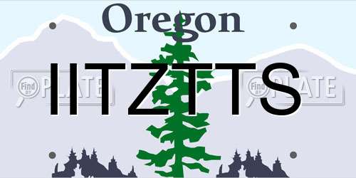 IITZTTS Oregon License Plate