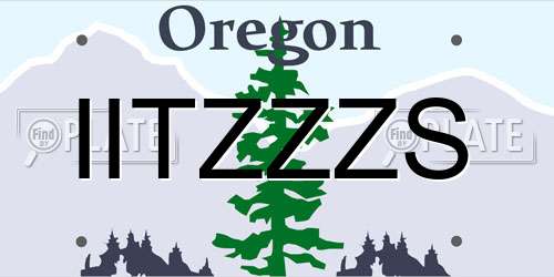 IITZZZS Oregon License Plate