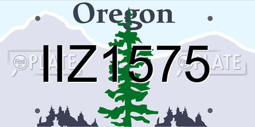 IIZ1575 Oregon License Plate