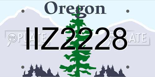 IIZ2228 Oregon License Plate