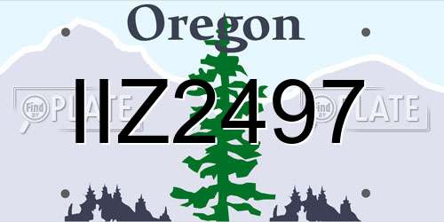 IIZ2497 Oregon License Plate