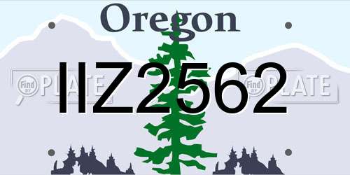 IIZ2562 Oregon License Plate