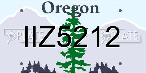 IIZ5212 Oregon License Plate