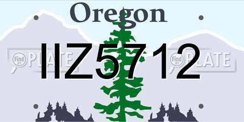 IIZ5712 Oregon License Plate
