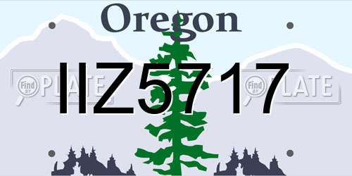 IIZ5717 Oregon License Plate