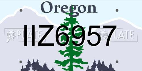 IIZ6957 Oregon License Plate