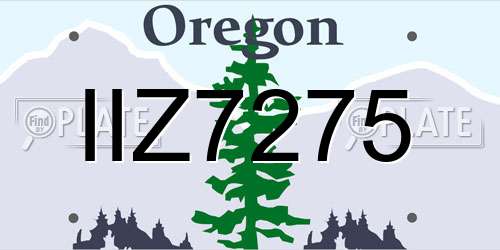IIZ7275 Oregon License Plate