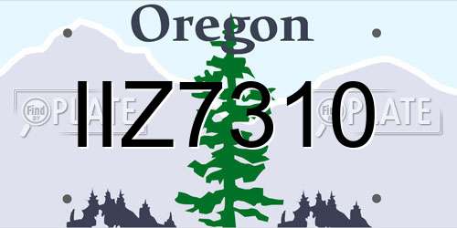 IIZ7310 Oregon License Plate