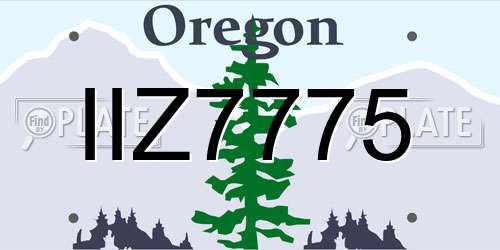 IIZ7775 Oregon License Plate