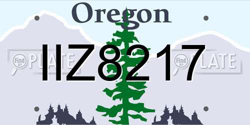 IIZ8217 Oregon License Plate