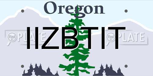 IIZBTIT Oregon License Plate
