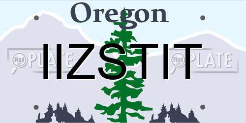 IIZSTIT Oregon License Plate