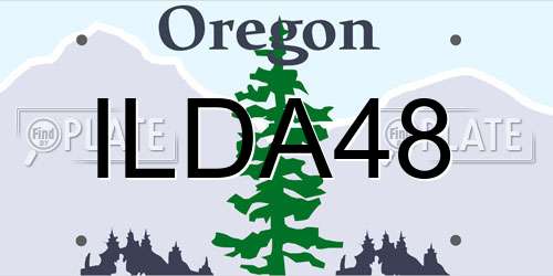 ILDA48 Oregon License Plate