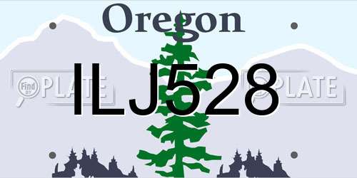 ILJ528 Oregon License Plate