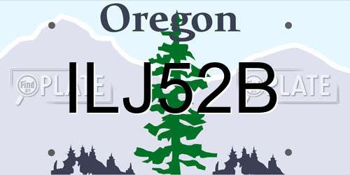 ILJ52B Oregon License Plate
