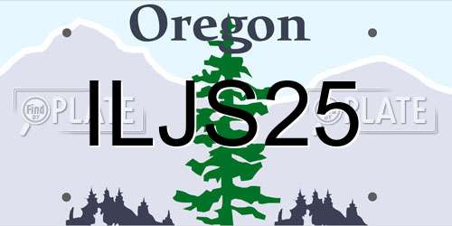 ILJS25 Oregon License Plate