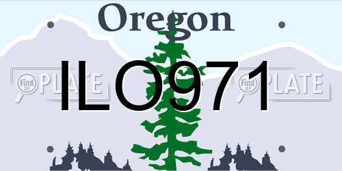 ILO971 Oregon License Plate