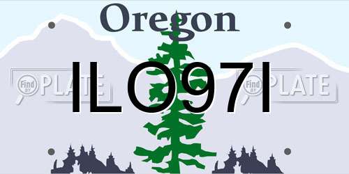 ILO97I Oregon License Plate