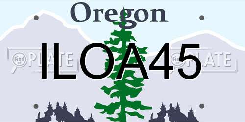 ILOA45 Oregon License Plate