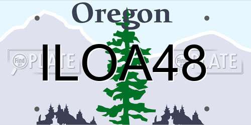 ILOA48 Oregon License Plate