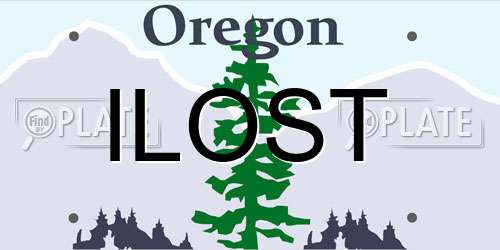 ILOST Oregon License Plate