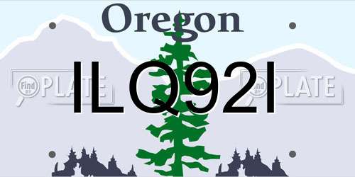 ILQ92I Oregon License Plate
