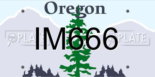 IM666 Oregon License Plate