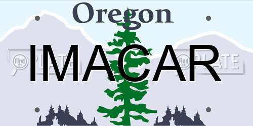 IMACAR Oregon License Plate