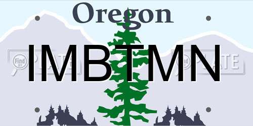 IMBTMN Oregon License Plate