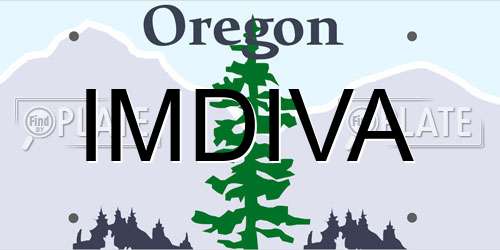 IMDIVA Oregon License Plate