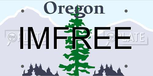 IMFREE Oregon License Plate