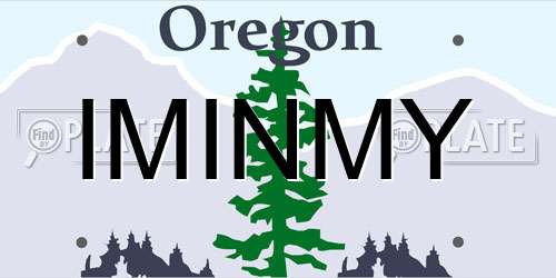 IMINMY Oregon License Plate