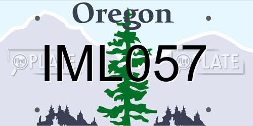 IML057 Oregon License Plate