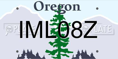IML08Z Oregon License Plate