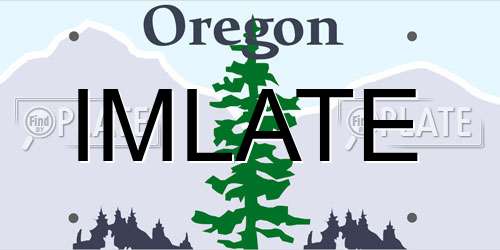 IMLATE Oregon License Plate